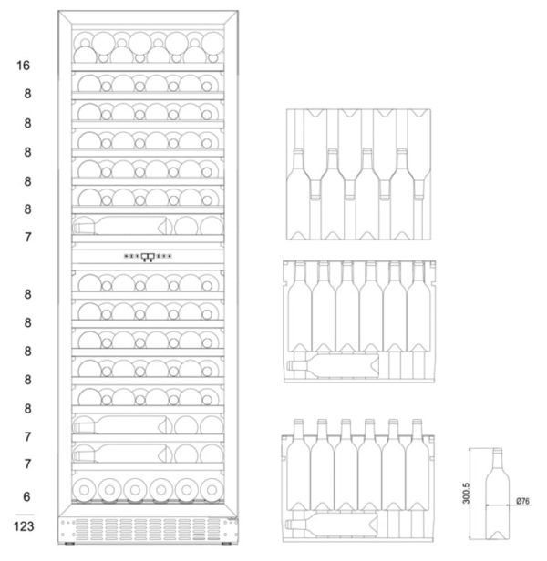 Cantinetta Frigo per Vino da Incasso - WineChamber 187 Powder White - mQuvée