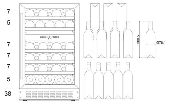 Cantinetta Frigo per Vino da Incasso - WineChamber 700 50D Custom Made - mQuvée