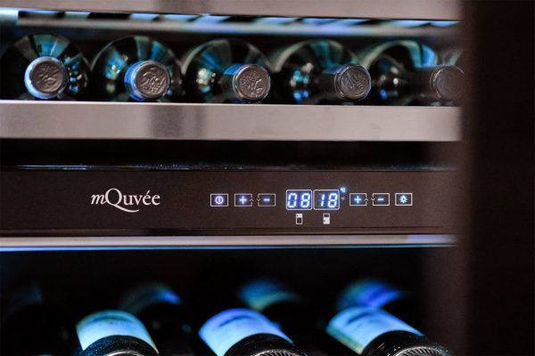 Cantinetta Frigo per Vino da Incasso - WineChamber Exclusive 700 60D Fullglass Black Push-Pull - mQuvée