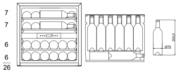 Cantinetta Frigo per Vino da Incasso - WineKeeper Exclusive 25D Panel Ready Push-Pull - mQuvée