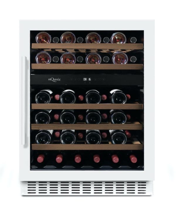 Cantinetta per Vino da Incasso con Doppia Temperatura - WineChamber 60D Powder White - mQuvée