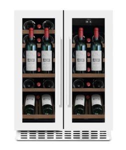 Cantinetta per Vino da Incasso con Doppia Temperatura - WineChamber 60D2 Powder White Label-view - mQuvée