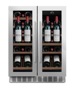 Cantinetta per Vino da Incasso con Doppia Temperatura - WineChamber 60D2 Stainless Label-view - mQuvée