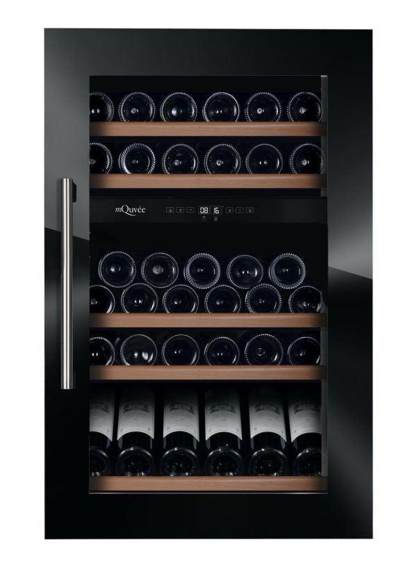 Cantinetta per Vino da Incasso con Doppia Temperatura - WineKeeper 49D Fullglass Black - mQuvée